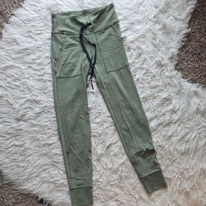 aerie Olive Green Drawstring Jogger Leggings